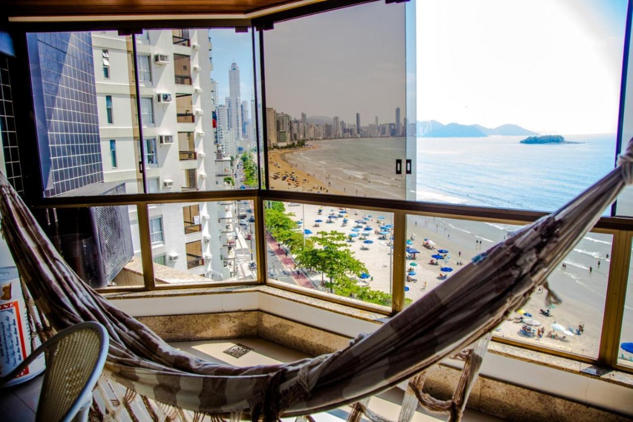 Apto Frente Mar Bal Camboriu Pe Na Areia Fantastica E Encantadora Vista Mar Balneário Camboriú Eksteriør bilde